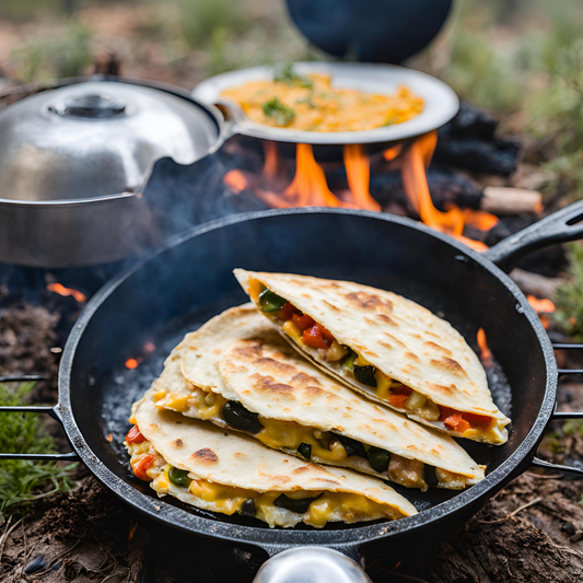 Easy Campfire Veggie Omelette Quesadillas